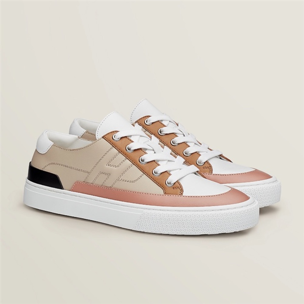 Authentic HERMES Unisex Calfskin Deep Sneakers Size 39 (8.5/9 W US)